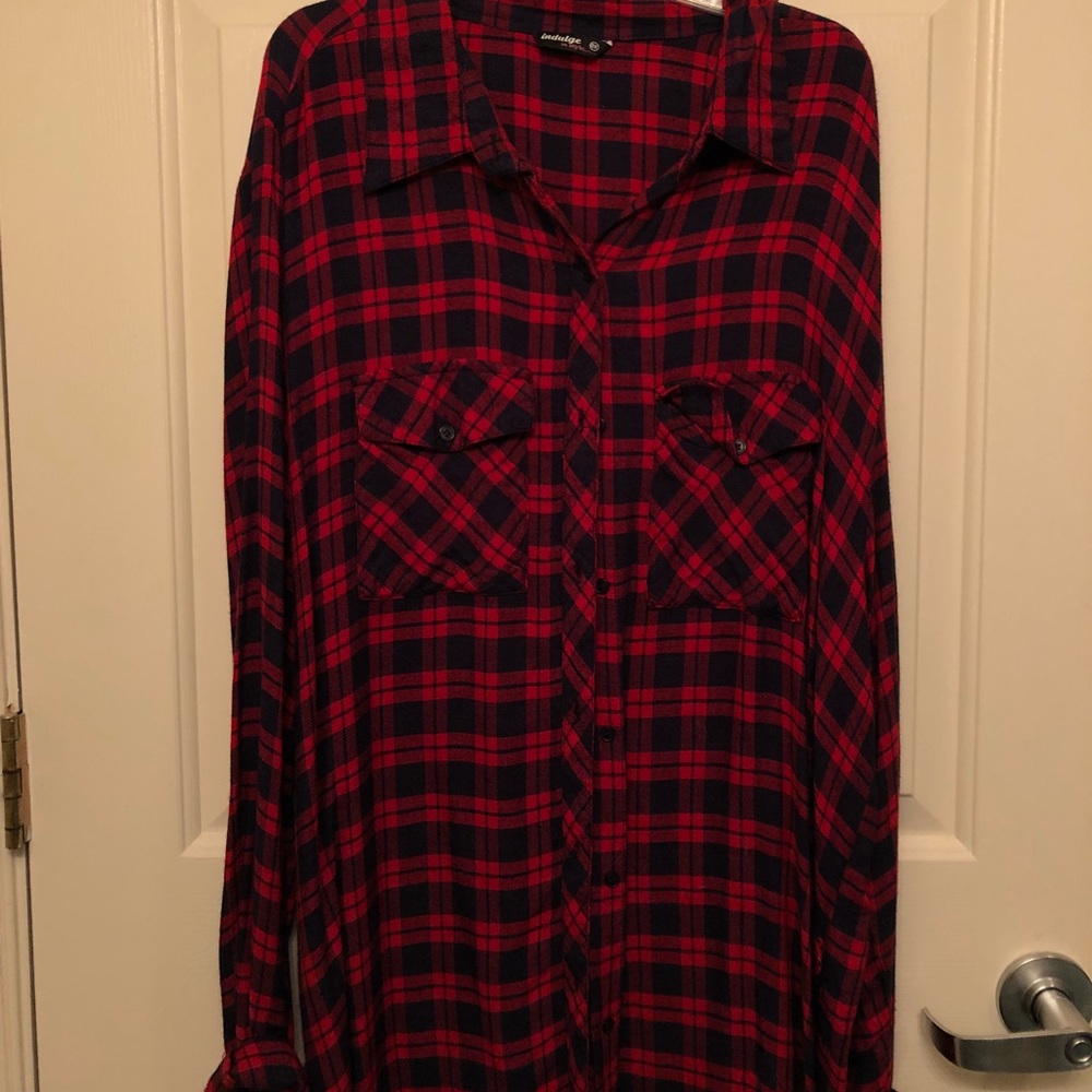 Plaid button down